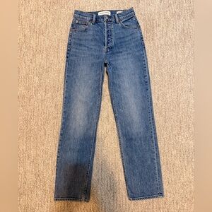 Denim Forum Arlo High Rise Straight leg  jeans size 25 Aritzia